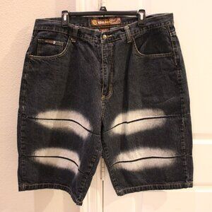 Vintage Noiz Jeans Baggy Faded Blue Denim Jean Shorts Skater 42x14